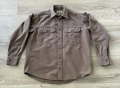 Camisa gamuza Cabelas para hombre mediana marrón pesada piel de ciervo ropa de trabajo al aire libre Foto 1 de 4