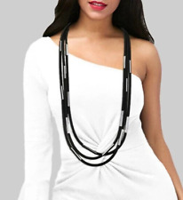 ROSEY-LEIGHS 💕 LAGENLOOK💕 BLACK STATEMENT RUBBER NECKLACE BNWT