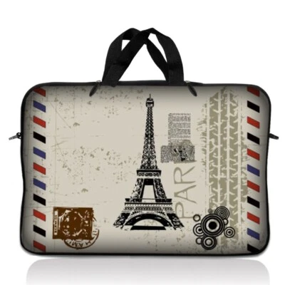 17.3” 17.4” Neopreno Laptop Notebook Funda Estuche Bolsa Mango 16” 17” París Foto 1 de 4