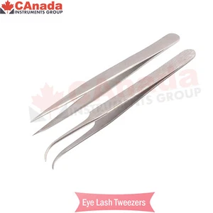 Tweezers Straight Curved For Classic & Russian Volume 3D 6D Lash Extension - Picture 1 of 3