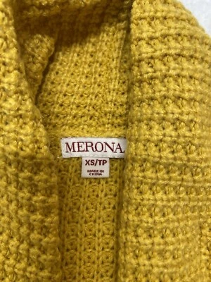 Cárdigan Merona Dos Bolsillos Abierto Buttercup Amarillo Mujer’s XS GUC Foto 1 de 4