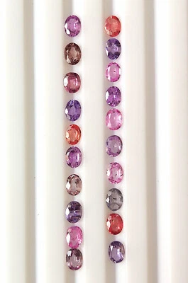 Spinel Multi Color Natural Faceted Oval Cut 3X4 mm Calibrated Gemsstone 20 Piece - Image 1 of 4