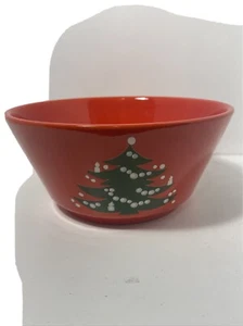 Vintage Waechtersbach Red Christmas Tree Serving Bowl Dish 9 Inch West Germany - Picture 1 of 7