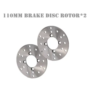 Pair 110mm Front Brake Disc Rotor 125cc 150cc Quad Go Kart ATV Buggy Taotao SunL - Imagen 1 de 5
