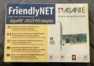 ASANTE FriendlyNET GigaNIX 2032T 10/100/1000T PCI Gigabit Ethernet Adapter lšk - Picture 1 of 16