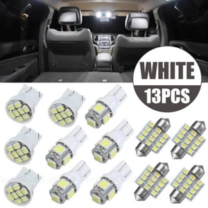 13x White T10 Car Interior Lights LED Dome Map License Plate Light Lamp Bulb 12V - Picture 1 of 13