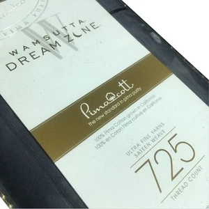 new Wamsutta Dream Zone 725 TC 100% Cotton OVERSIZED QUEEN Flat Sheet in NAVY - Picture 1 of 5