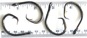 25 Gt 8276 Thon Nickel Noir Cercle Poisson Hameçon de Pêche Taille 12/0 - Photo 1/1