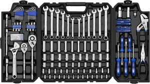 Juego de herramientas mecánicas de 240 piezas, surtido general de dados SAE/méter - Imagen 1 de 12