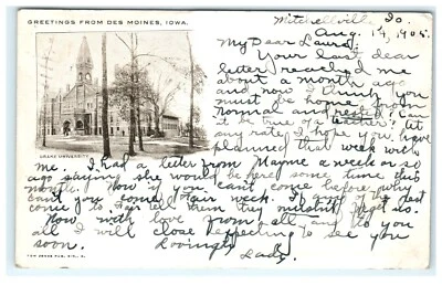 1905 Drake University Des Monies IA Iowa Early View Postcard - Image 1 of 2