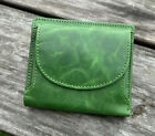 100% Real Leather Girl's Wallet, Elegent Green RFID Safe Women lady Coin Pouch