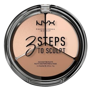 NYX Professional Makeup 3 Steps to Sculpt Face Sculpting Palette, Fair, 3 colors - Picture 1 of 1