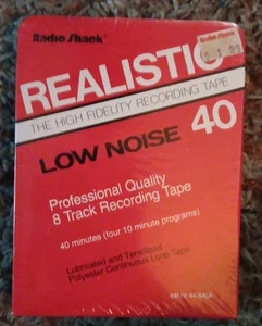 Radio Shack Realistic Recording Tape 8-Track Low Noise 40 NEW VTG Music Record - Picture 1 of 1