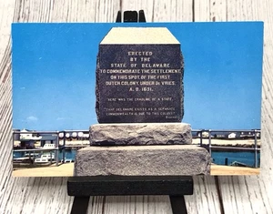 Delaware DE Lewes De Vries Palisade Dutch Colony Settlement Monument Postcard - Picture 1 of 4