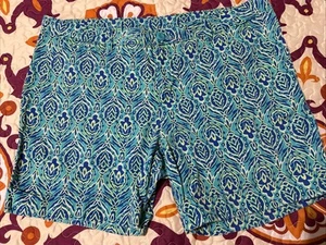 Pantaloncini chino Faded Glory fantasia verde acqua taglia 14 - Foto 1 di 7