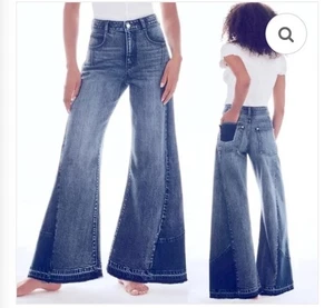 Pilcro Jeans 313 Damen Anthropologie High Rise Wide Leg Hose Darien 70er - Bild 1 von 10