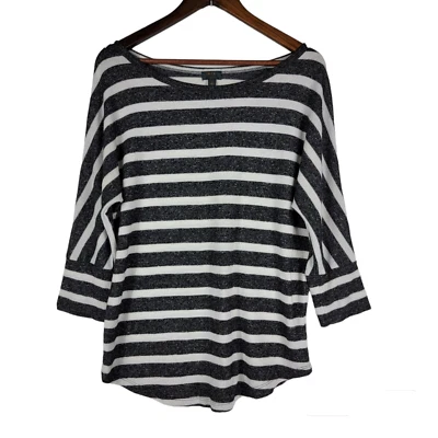 Top de vela náutica MixIt para mujer talla grande manga 3/4 a rayas Foto 1 de 4