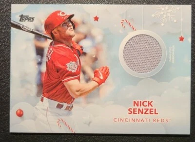 Nick Senzel 2020 Topps Holiday Game Used Relic Card #WHR-NS Cincinnati Reds  - Image 1 of 2