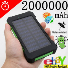 2000000mAh Huge Capacity Power Bank Waterproof Solar Battery Charger for Phone