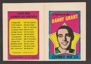 1971-72 OPC O-PEE-CHEE FOLLETOS FRANCESES # 11 DANNY GRANT 20440 - Imagen 1 de 2