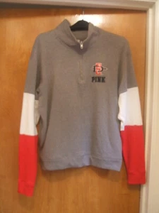 Victoria's Secret PINK Sweatshirt Small San Diego State SD NWT New 1/4 Zipper - Picture 1 of 12