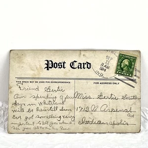 Antique 1914 Postcard Cobb X Cursive Lettering Writing Child’s Penmanship - Picture 1 of 9
