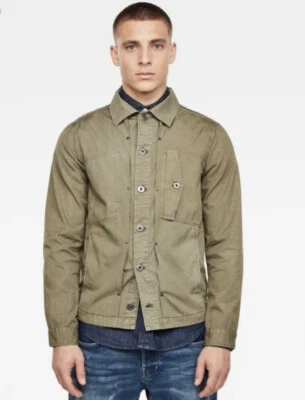Chaqueta Camisa G-Star Raw Para Hombre Scutar Verde Precio de venta sugerido por el fabricante $160 Pequeña Nueva Foto 1 de 4