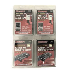 Ernst 8440+8441+8351+8352 Socket Rail Clips 15ea+Side Mount Ratchet Holders - Picture 1 of 4