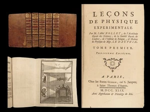 1749 Physics Experiments Nollet Optics Science Clocks Dials Electricity 5v SET - Picture 1 of 23