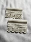 2 Playmobil Curtain White 5300 Mansion Dollhouse Victorian Replacement Valance