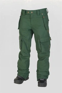 L1TA Sloan Cargo Style Snowboardhose, Damen Extra Small XS, Pine Green Neu - Bild 1 von 1