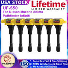 6Pcs Uf550 Ignition Coil Pack For Infiniti Nissan Maxima Murano Pathfinder Quest