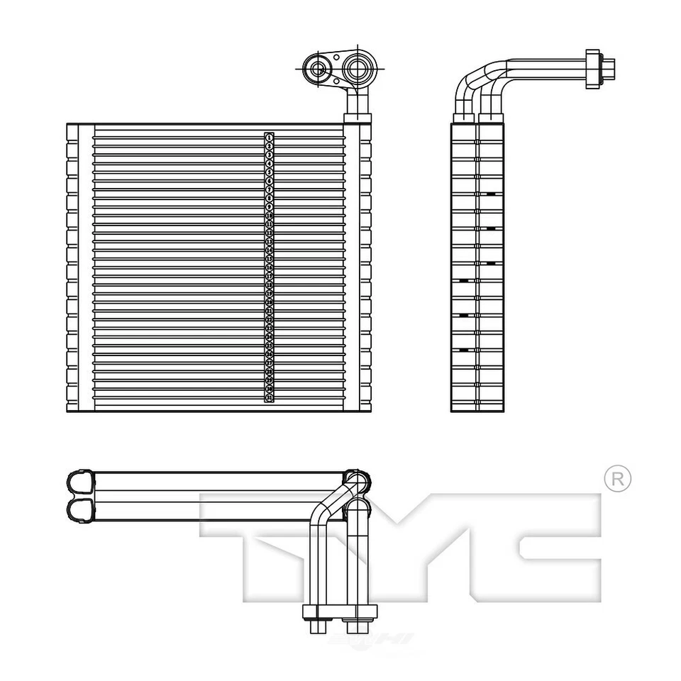 Núcleo evaporador de aire acondicionado delantero TYC 97199 para Chevrolet Spark 13-14 Foto 1 de 1