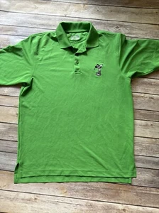 Under Armour Golf Polo Disney Mickey Mouse Men Small Green Heatgear Loose - Picture 1 of 8