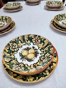 Set Servizio Di Piatti Per La Tavola In Ceramica Decorato Pezzi 18 Da 6 Persone 