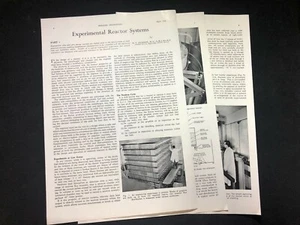 Experimentelle Kernreaktoren - Original Pressschnitt 1956 - Bild 1 von 1