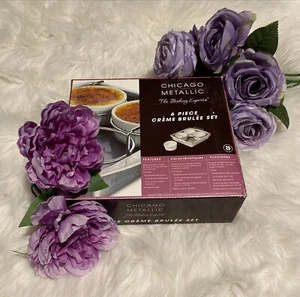 Chicago Metallic Professional Crème Brulee Set - 6-Piece, Porcelain Ramekins - Picture 1 of 9