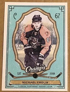 2009-10 MICHAEL FROLIK UPPER DECK CHAMP’S GREEN PARALLEL CARD #48 PANTHERS