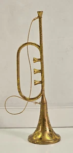 Trumpet Christmas Ornament 7.25 inch Gold - Picture 1 of 10