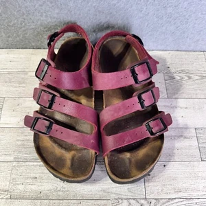 Birkenstock Birki's Ellice Sandals Womens 6 Mens 4 Berry Color Straps Classic - Picture 1 of 8