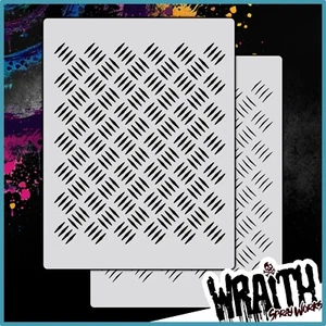 Diamond Plate #2 - Reusable Airbrush Stencil Template - Picture 1 of 5