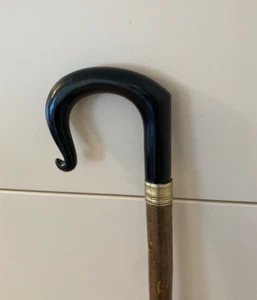 Lovely Buffalo Horn Crook on Hazel ,Walking and Hiking stick - Picture 1 of 5