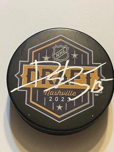 St Louis Blues DALIBOR DVORSKY signiert 2023 NHL Draft Hockey Puck - Bild 1 von 1