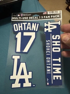 Shohei Ohtani Los Angeles Dodgers 3 Pack Decals MLB - Picture 1 of 1