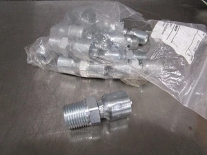 Lot of 19 Parker 10143-8-4 Crimp Style Hydraulic Hose Fitting - Picture 1 of 2