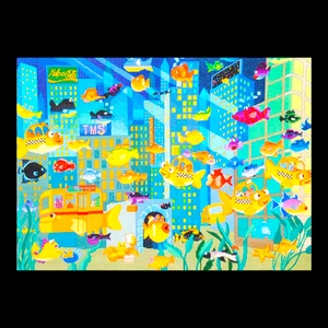 Tropical Fish City Kreuzstich Musterheft, 29x21 bunt Unterwasser Ozean - Bild 1 von 5