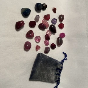 Lote De Colección De 25 Cristales De Piedras Preciosas Caídas Y Piedras Con Bolsa - Imagen 1 de 15