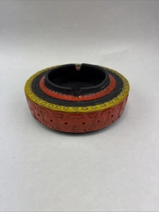 Vintage Aldo Londi Ashtray Raymor MCM Orange Yellow Pop Art Italy - Picture 1 of 15