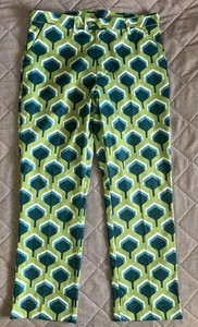 Loudmouth Golf Pants Mens 34x30 Green Retro Geometric Print 100% Polyester - Picture 1 of 13