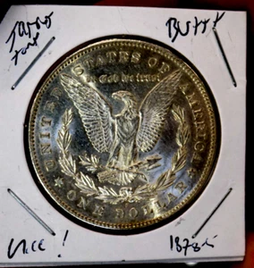 MORGAN SILBER DOLLAR 1878 S BLAZING BU++++ TARGET TONER - Bild 1 von 5